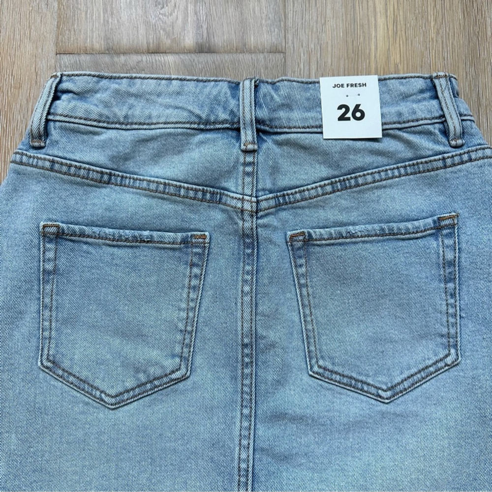 NWT Joe Fresh Denim Mini Skirt - Size 26 - Picture 8 of 9